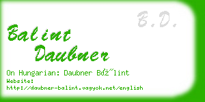 balint daubner business card